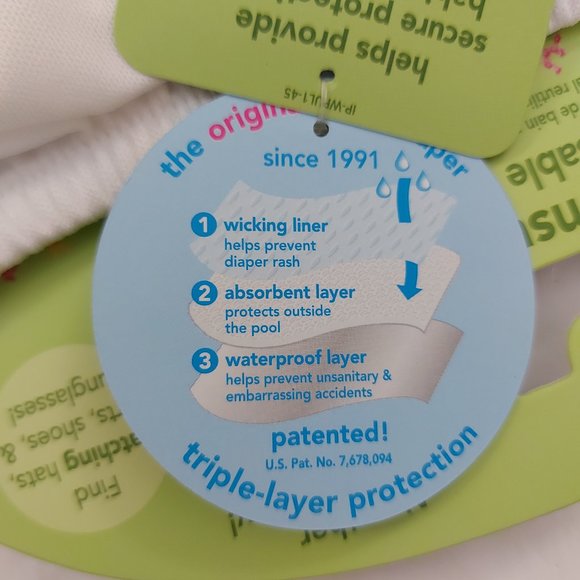 Green Sprouts Baby Swim Diaper Reusable Absorbent 24 Months White Beach Pool - Picture 8 of 10
